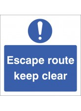 ! - Escape Route - Keep Clear