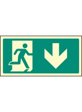 Intermediate Fire Exit Marker - Arrow Down