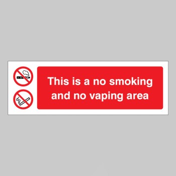 This is a No Smoking and No Vaping Area This is a No Smoking and No Vaping Area