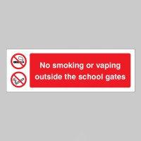 No Smoking or Vaping Outside the School Gates No Smoking or Vaping Outside the School Gates