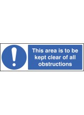 This Area Is to be Kept Clear of All Obstructions