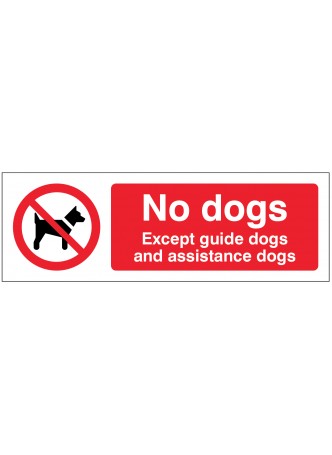 No Dogs - Except Guide Dogs and Assistance Dogs