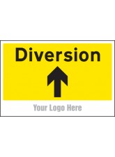 Diversion - Arrow Up / Straight On - Add a Logo - Site Saver