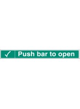 Push Bar to Open - Label