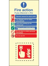 Fire Action & Call Point Set - Operate Alarm - Automatic - Leave Building - Don't use Lift