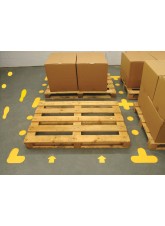 T Shape - Yellow Floor Markers (Pack of 10)