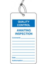 Quality Control Tag - Awaiting Inspection (Pack of 10)