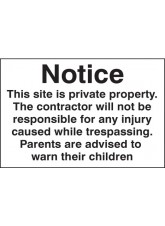 Notice - This Site Is Private Property Etc