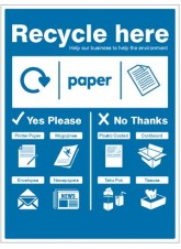 Paper - WRAP Recycle Here Sign