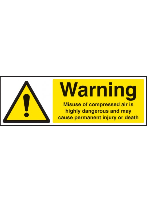 Warning Sign 300 x 200mm Safety Signs DANGER Compressed air