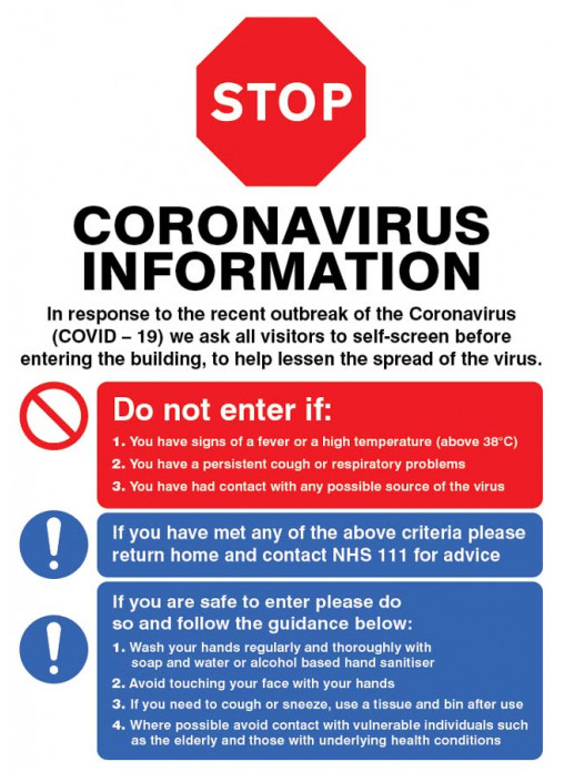 stop do not enter if coronavirus poster safety signs