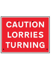 Re-Flex Sign - Caution lorries Turning